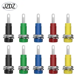 JZDZ 10pcs 2mm Banana Socket Binding Post Nut Banana Plug Jack Electrical Connector Terminal Test Hole DIY Parts J.40003