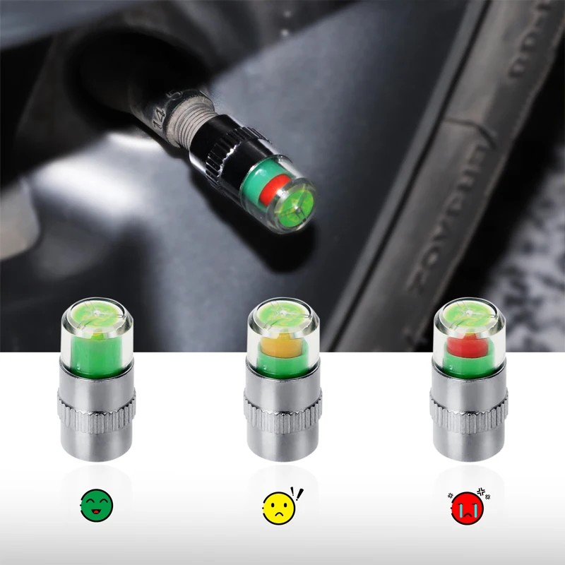 

2.0 Bar/ 2.2Bar/ 2.4Bar 36PSI Car Auto Tire Pressure Monitor Valve Stem Caps Sensor Indicator Eye Alert Diagnostic Tools Kit