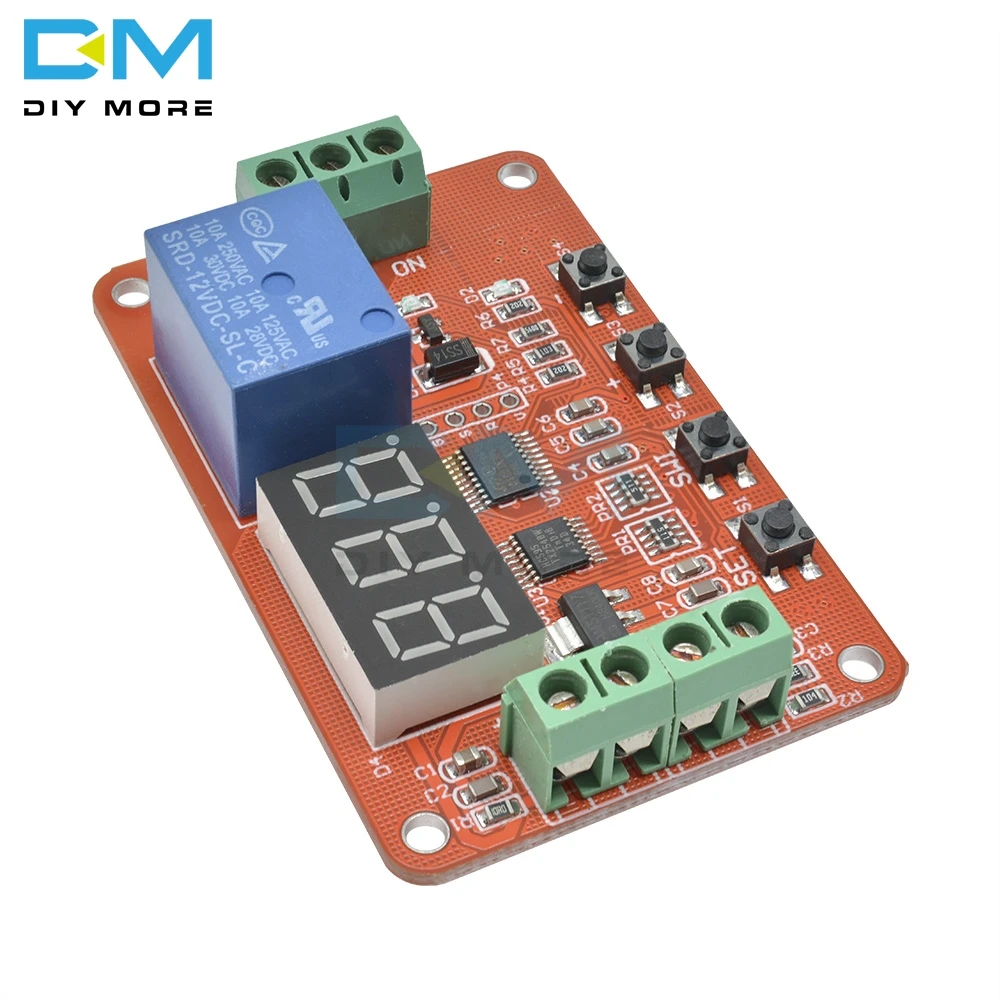 DC 5V 12V 24V DVB01 LED Digital Voltage Comparator Charge Discharge Overvoltage Undervoltage Overload Protection Module 4-wire