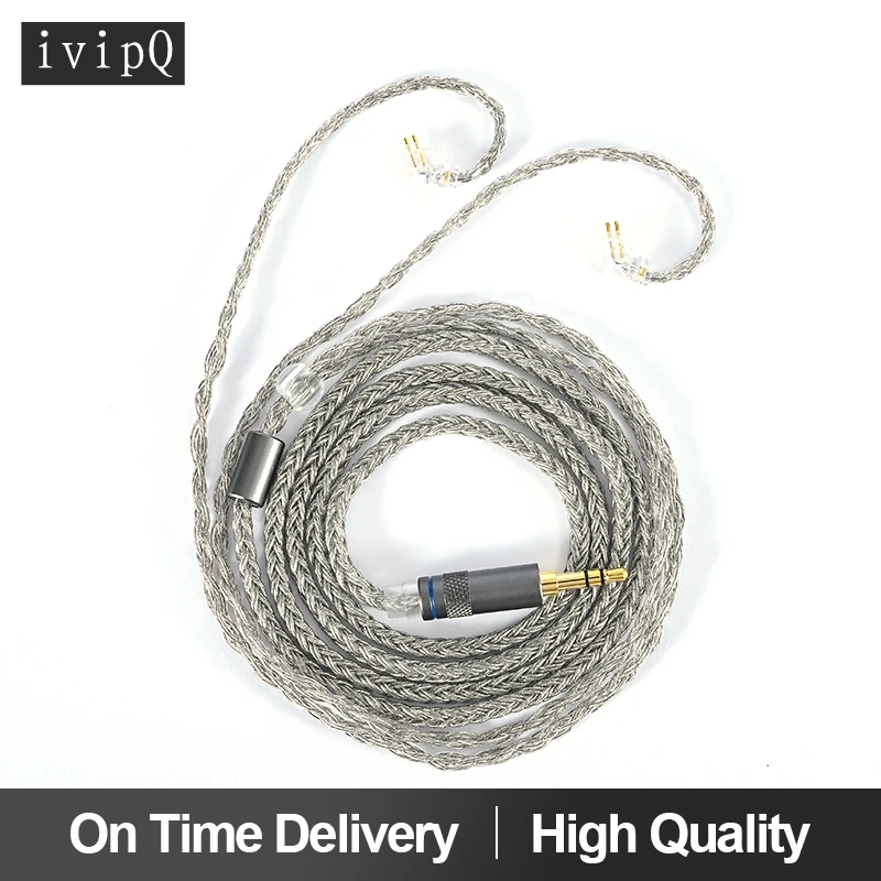 ivipQ 16-Core Graphene & Alloy Copper LITZ Structure Earphone Replacement Cable with 2.5mm/3.5mm/4.4mm Plug MMXC Headphone Line