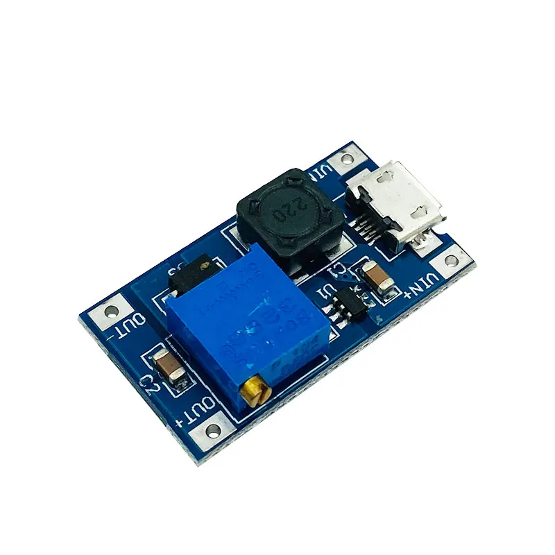 2A boost board DC-DC boost module wide voltage input 2 / 24 V, 5 / 9 / 12 / 25 V adjustable