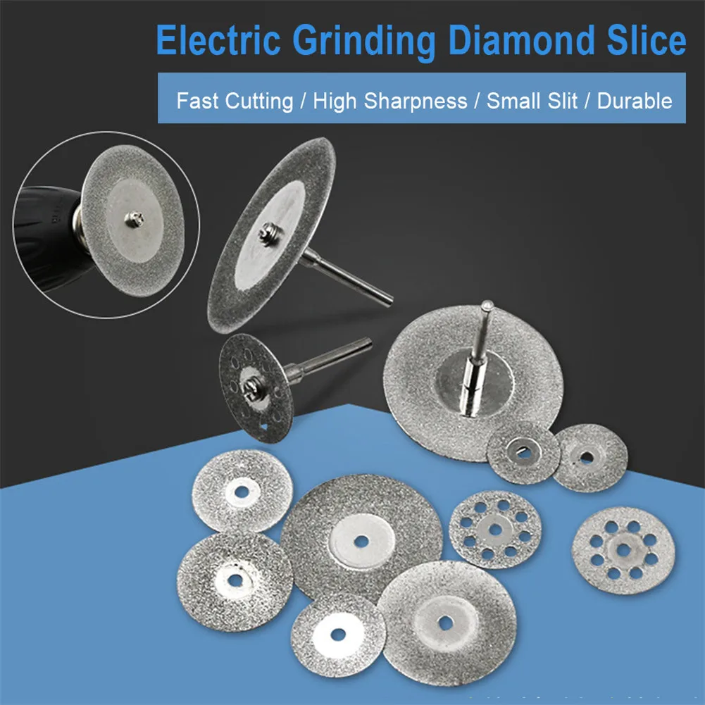 10pcs 22mm Diamond Cutting Wheels Dremel Rotary Tool Die Grinder Metal Cut Off Disc Glass Marble Tile Granite Cutting Accessory