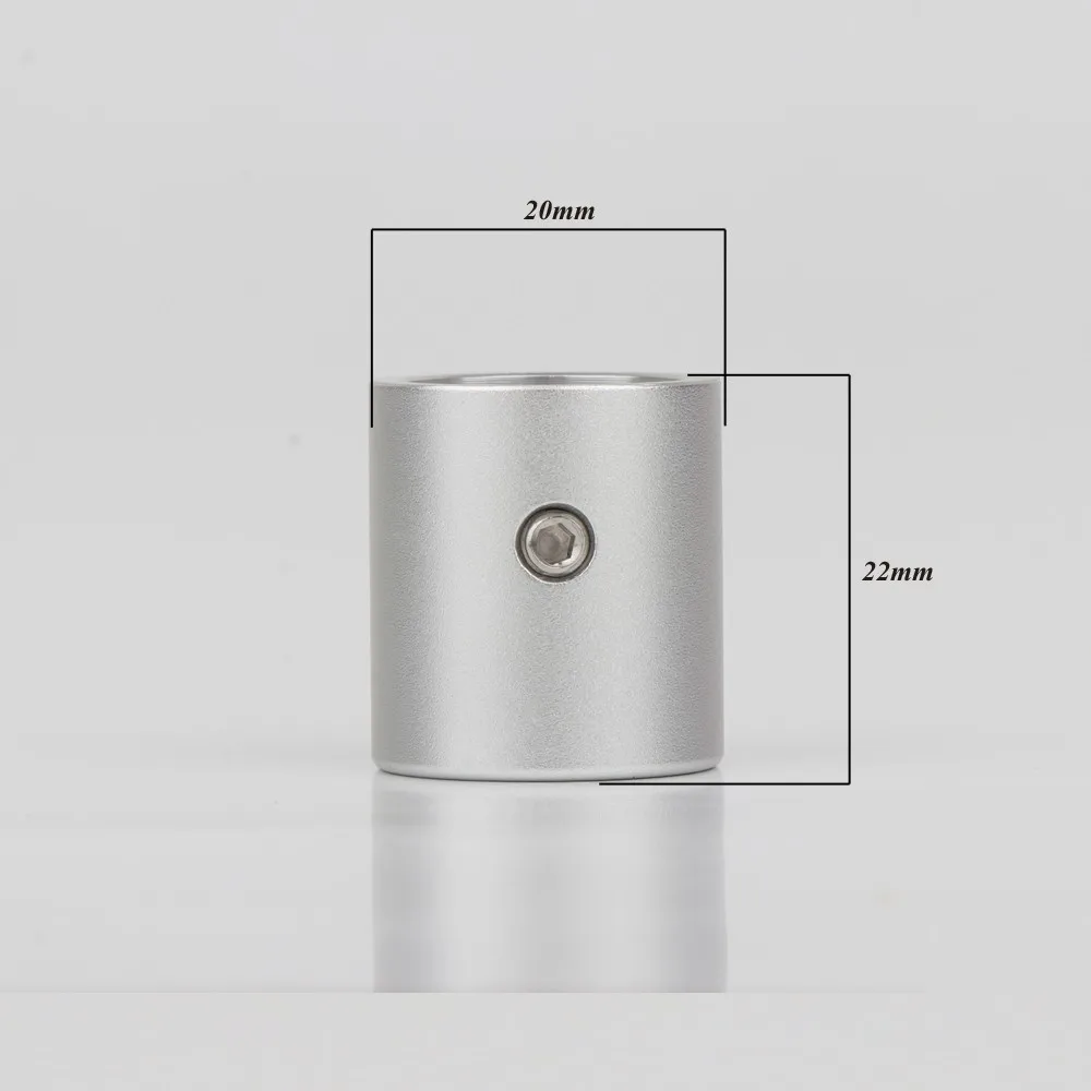 Preffair-Knurled Potenciômetro Volume Botões, Pedal Botões, Amplificador, Efeito Amplificador, 100% Alumínio Completo, 22mm x 20mm, KN2022