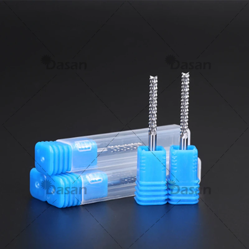 5PCS 3.175mm 1mm 2mm Solid Carbide End Mill PCB Corn Cutter CNC Machine Engraving Edge Cutter Woodworking
