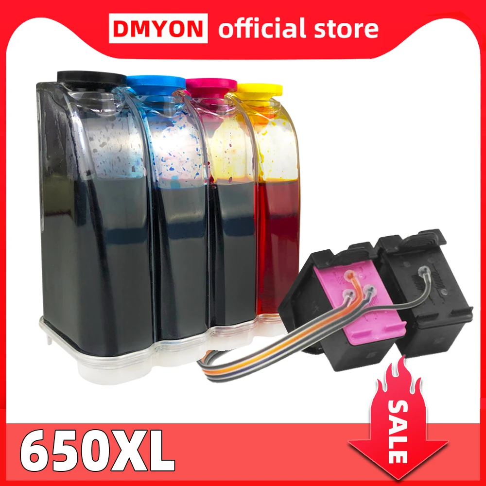 DMYON CISS 650 Compatible for Hp Ink Cartridge Deskjet In Advantage 1510 1515 1516 1518 2540 2545 2546 2548 2640 2645 2646 2648