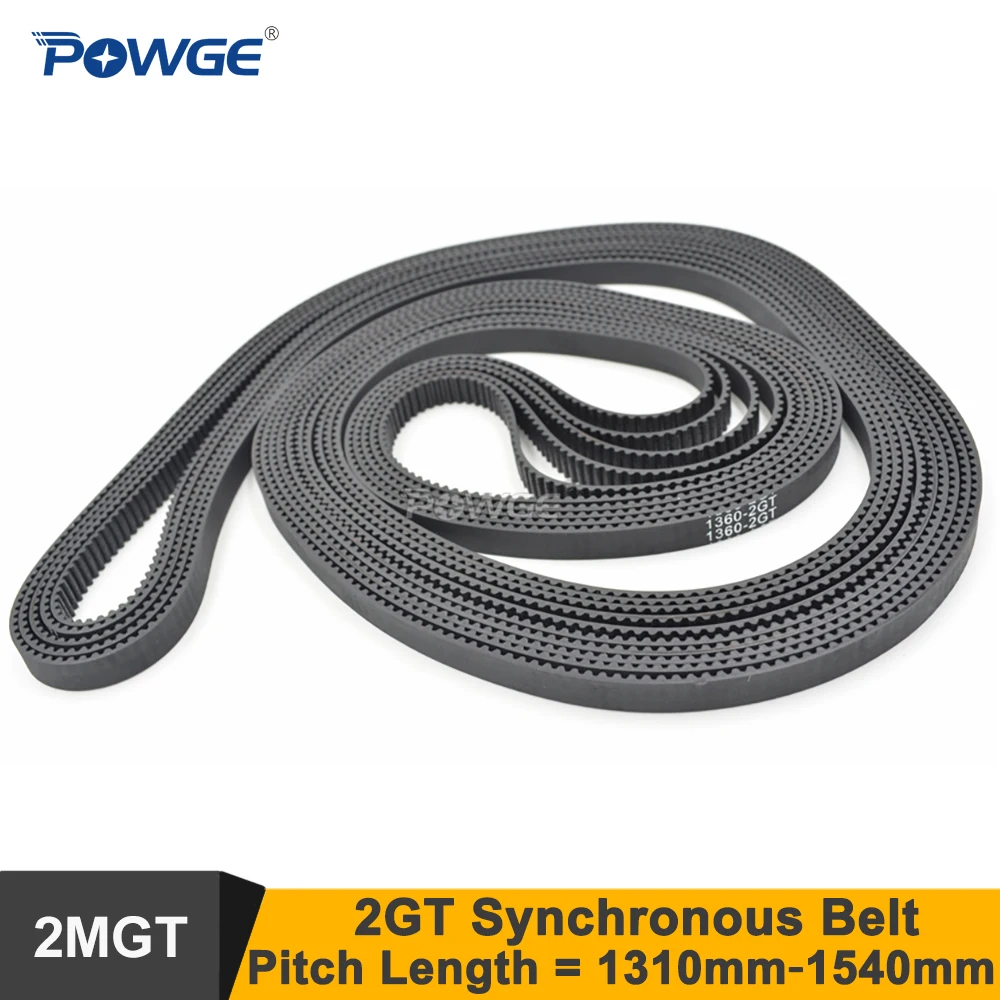 POWGE 1310 1324 1340 1350 1360 1434 1440 1474 1512 1524 1540 GT2 Timing Belt W=6/9mm 2GT Synchronous Belt 1360-GT2 1524-2GT