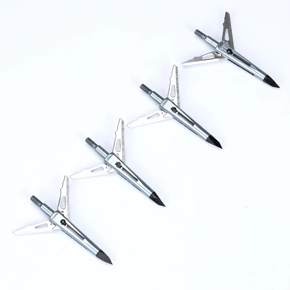 3/6/12pcs Hunting Archery Fixed 2 Blade Broadhead Stainless Alloy Blade Arrowhead Tips Arrow Hunting Accessory