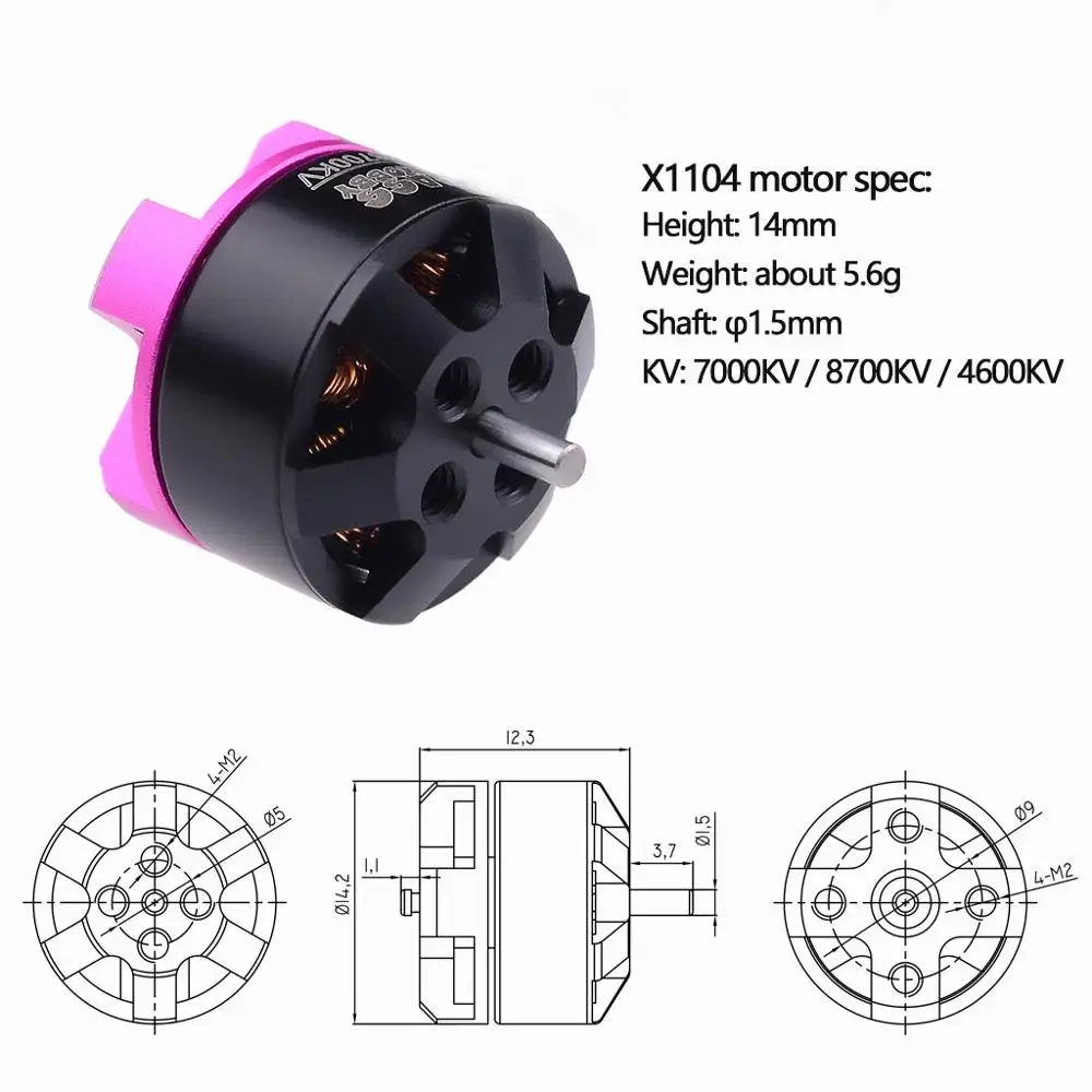 Surpass Hobby 1103 1104 4600KV 7000KV 8700KV 7800KV 10000KV Brushless Motor for RC 80 90 100 mm 120mm Mini Racing Drone