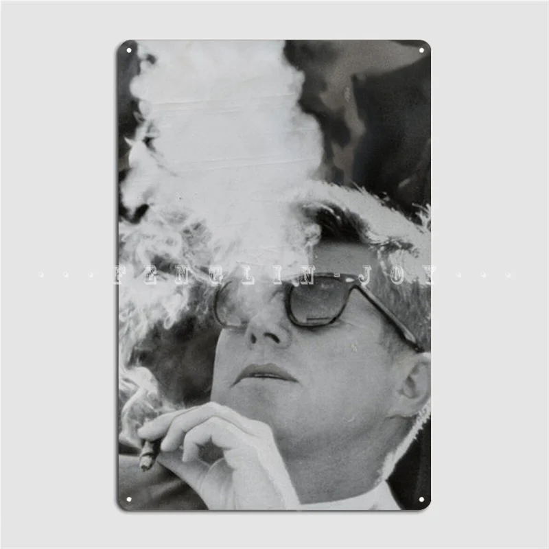 Jfk Smokings Metal Plaque Poster Club Home Garage Club Decoration Wall Decor Tin Sign Poster