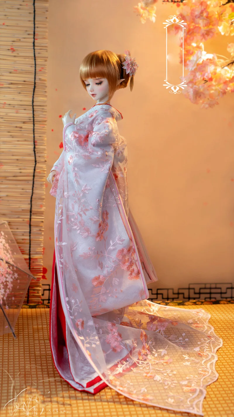 Costume de prairie japonaise pour fille, vêtements BJD, tenue Hanfu, Kimono, accessoires de bain UnmunButter, 80cm, 1/4, 1/3, ID72, 185