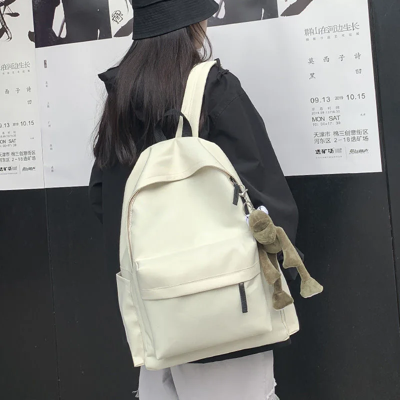 Women Men Canvas black Backpack College Student School Backpack Bags Teenagers Mochila Casual Backpack Travel Large Capacity