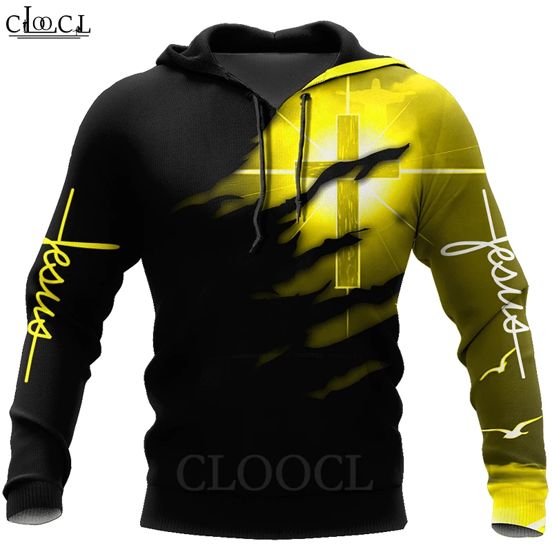 HX Fashion Men Women Casual Streetwear Christian Jesus Catholic Hoodies 3D Print Hooded Pullover Autumn Tops Drop Shipping