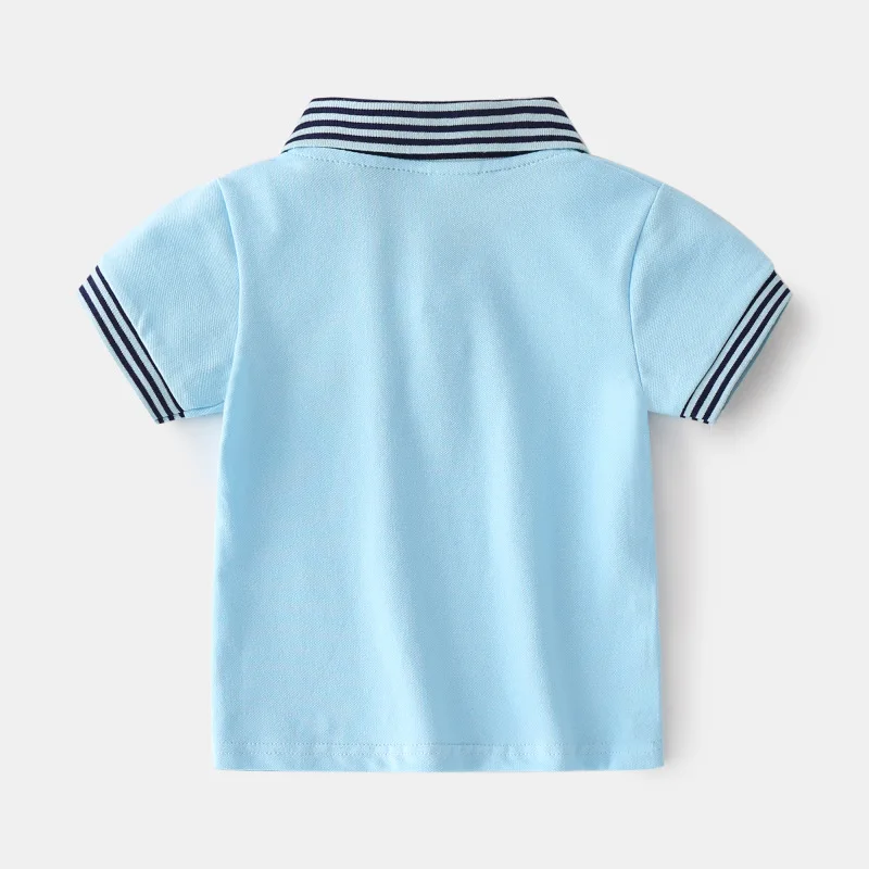 Fashion Boys Polo Tshirt Cute Car Pattern Toddler Tops Tees Children Summer Cotton Quality Shirt Kids Clothes