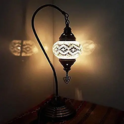 New Special - Turkish Lamp/Moroccan Lamp Tiffany Style Glass Desk Table Lamp - B6