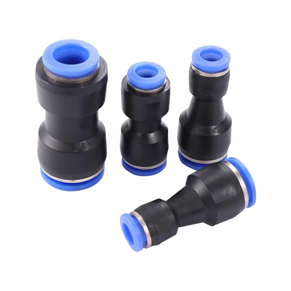 4 Pcs Reducing Straight Pneumatic Connector 10mm 8mm 6mm 12mm 4mm 16mm OD Hose Tube Quick Access Push In Couplings