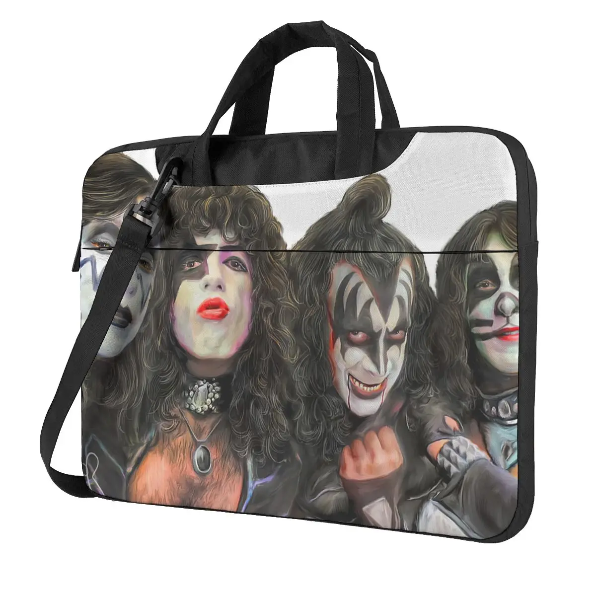 Kiss Band Laptop Bag Case Protective Vintage Computer Bag Bicycle Crossbody Laptop Pouch