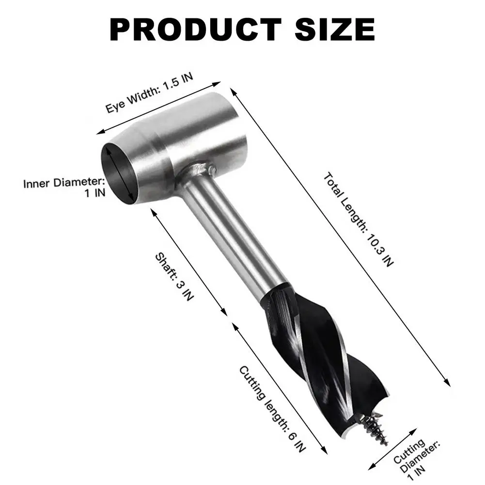 Sobrevivência multifuncional colonos ferramenta mão chave de eixo de madeira broca peg manual broca brocas mão auger madeira multitool