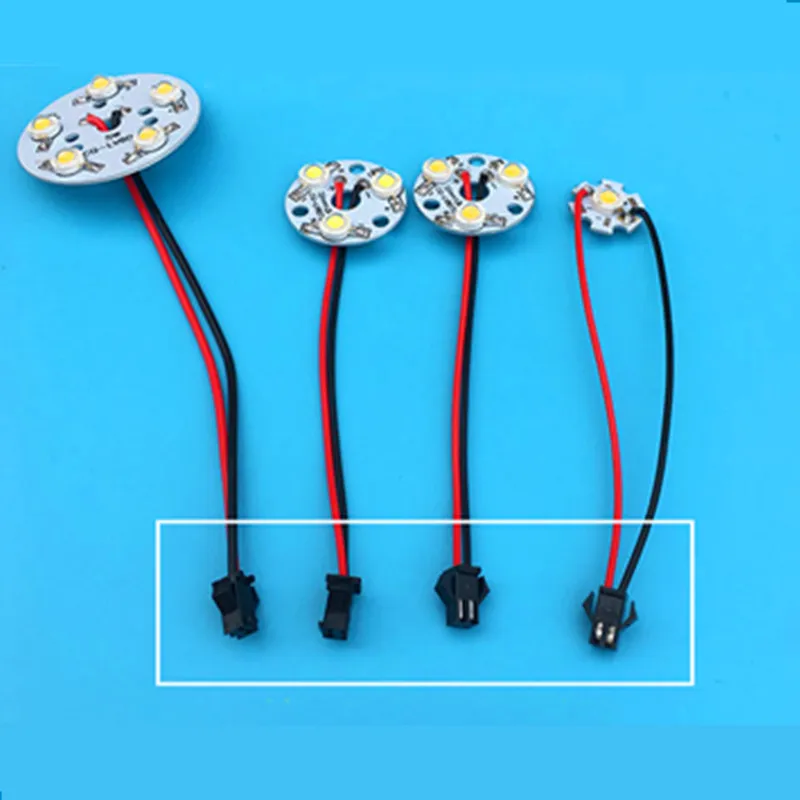 LED Lamp Beads 3W 5W 7W 9W 12W 15W 18W High Power LED PCB board welded terminal wire LED pendant light source  light board