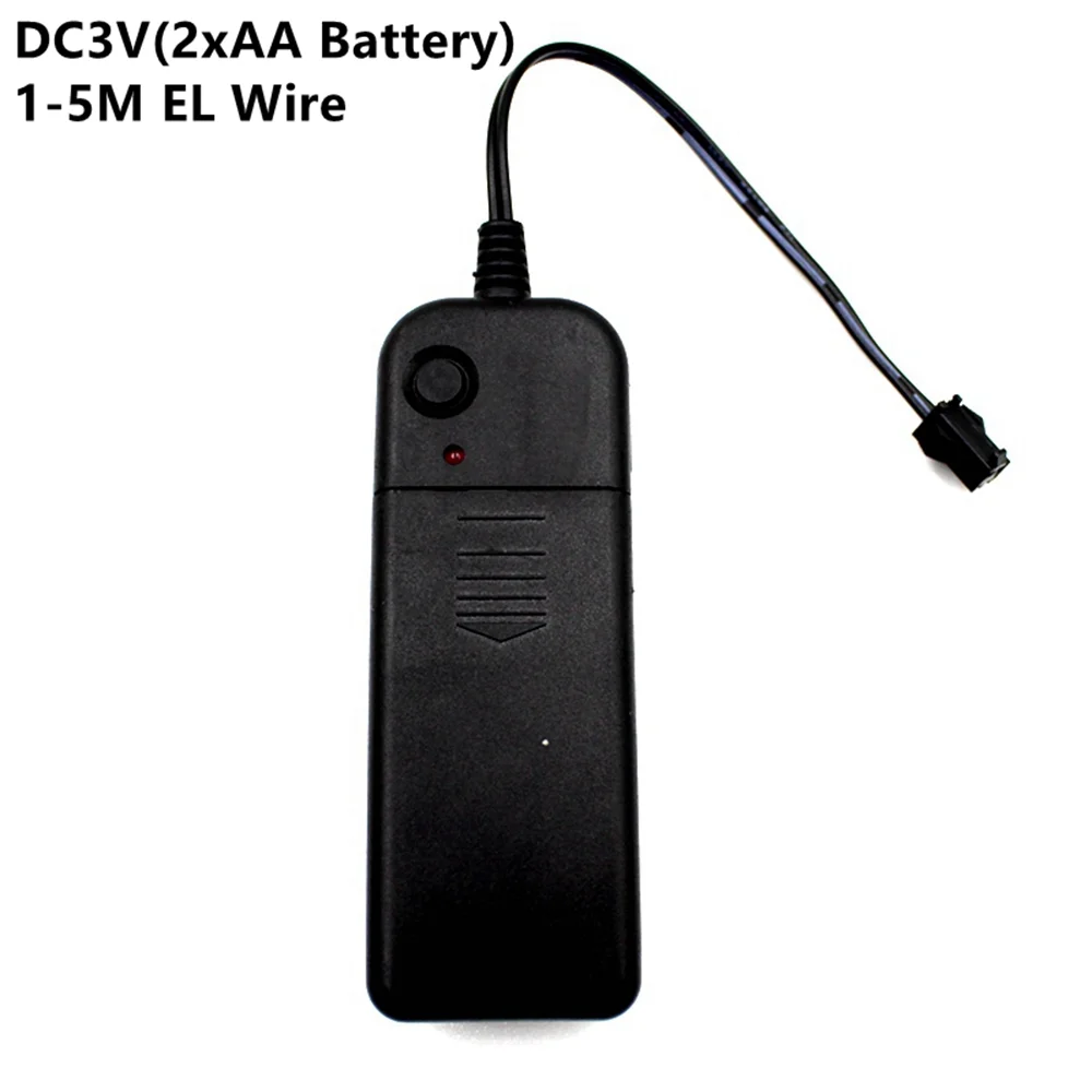 DC 3V AA Battery 5V USB 12V Power Supply Adapter Driver Controller Inverter For 1-220M El Wire Electroluminescent Light