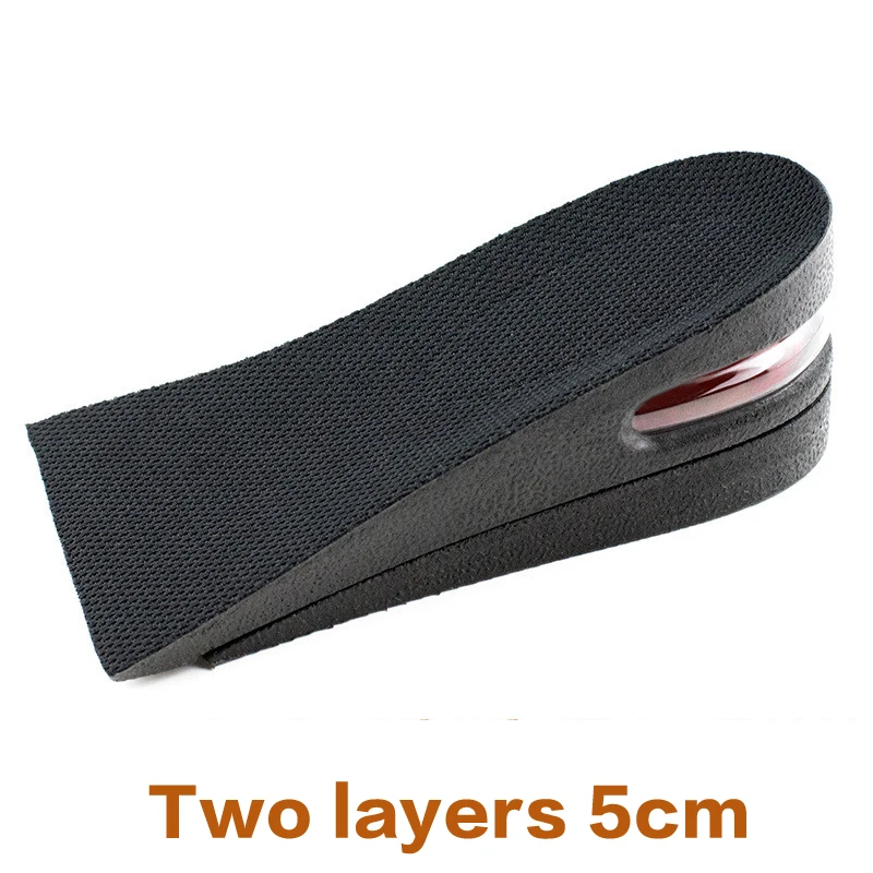 Increase 5cm New Height Increase Insole Adjustable 2-Layer Air Cushion Invisible Pads Soles Insoles Inserts For Shoes Men/Women