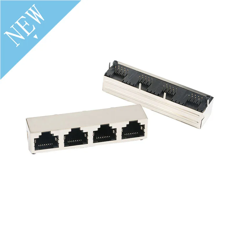 Rede cabo adaptador para transferência de dados com lâmpada, plugue modular, tomada RJ45, montagem ethernet, Rj-45, conector 8P8C