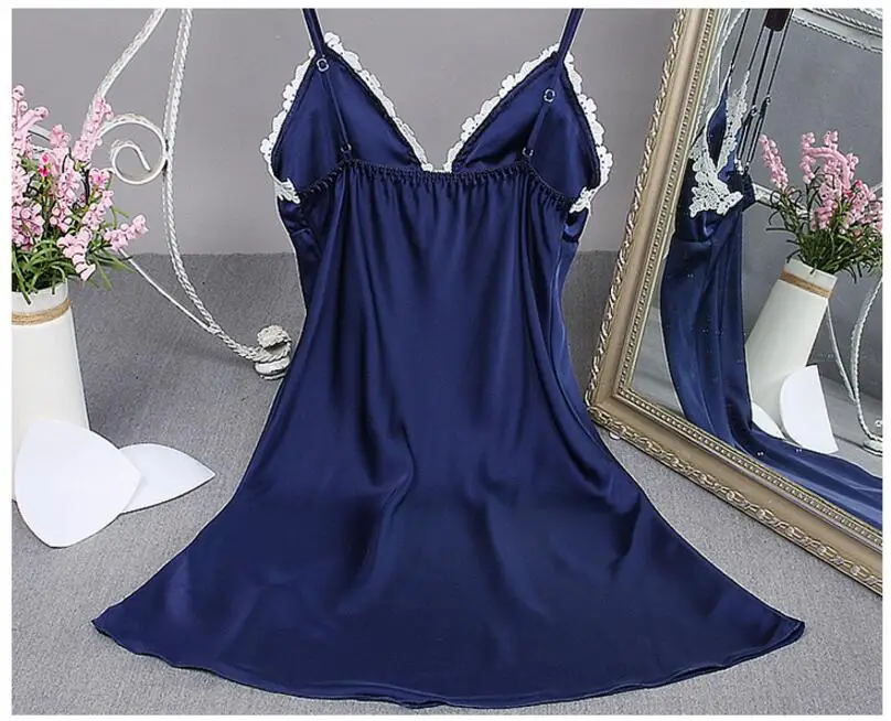 Fashion 2024 New Summer Women\'s Night Robe Bath Gown Faux Silk Nightgown Sleepwear Nightdress Pajamas Size M L XL XXL 1D-1