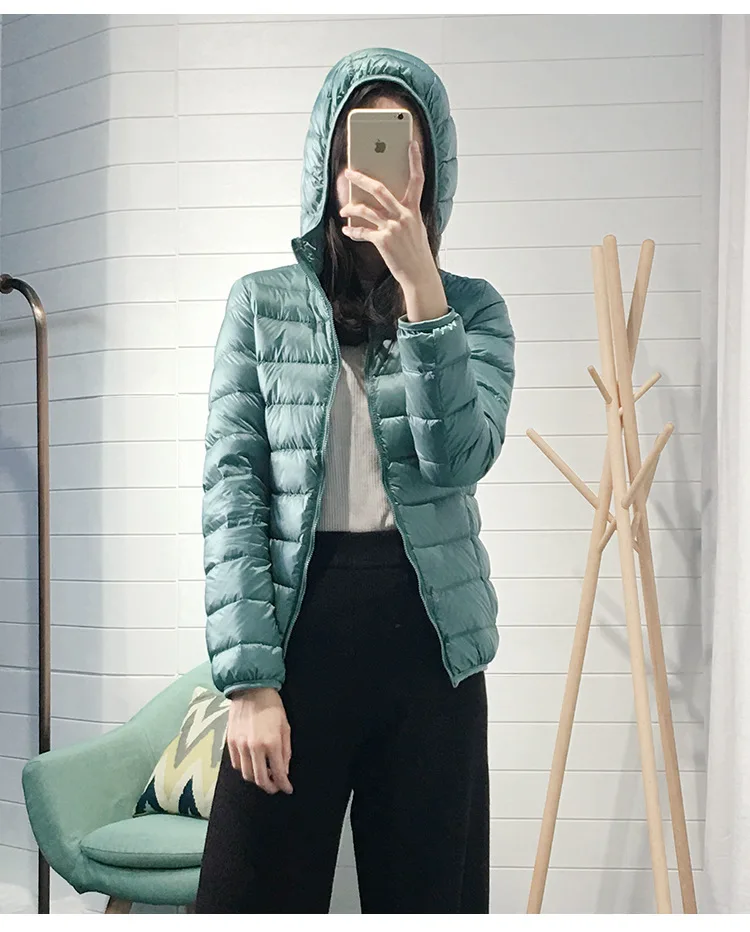 Women Hooded Duck Down Coat Big Size 7XL Ultralight Jackets Autumn Winter Parka Female Portable Outwear