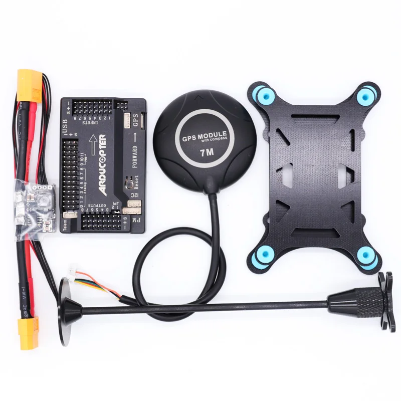 

APM2.8 APM 2.8 flight controller +power module +7M GPS external compass +gps stand+shock absorber for RC Quadcopter Multicopter