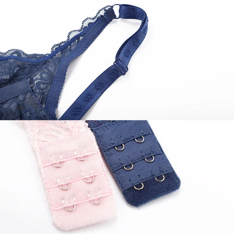Yenlice Sexy Women Lace Gauze Bra Push Up 3/4 Cup Hook-and- Eye Breathable Ultra-Thin Bra Lingerie Bralette Underwear New