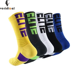 Elite Athletic Sport Socks Nylon Damping Bright Color Bike Running Football Outdoor basket ciclismo calzini da viaggio Fashion