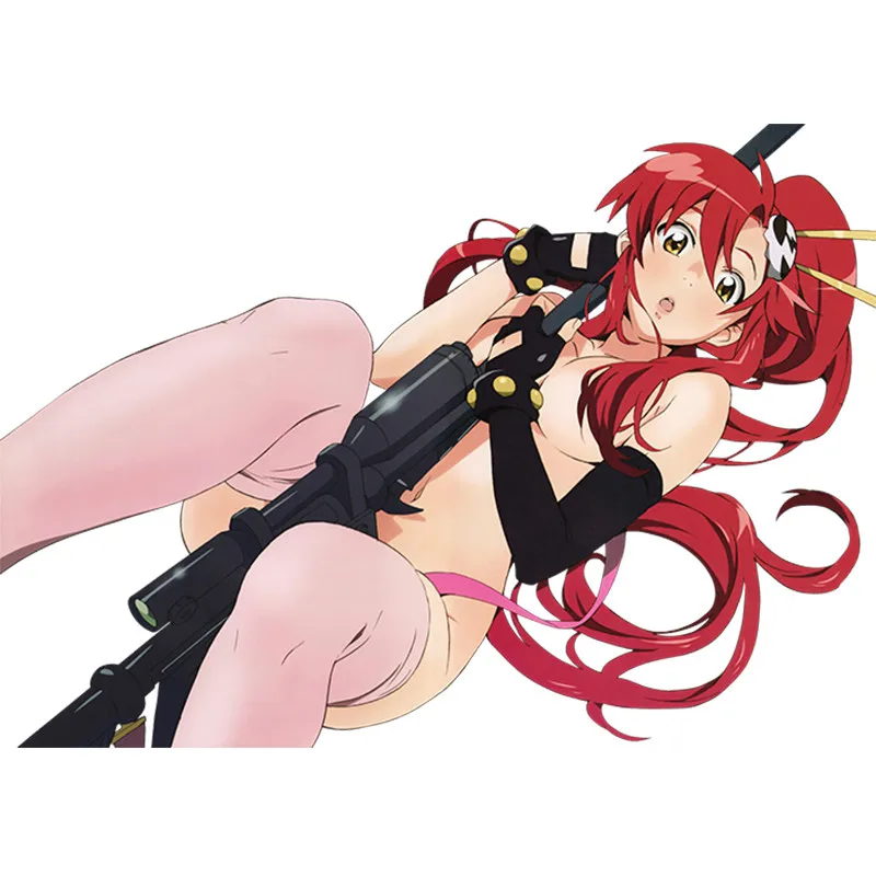 

Автомобильные наклейки Tengen Toppa Gurren-Lagann Yoko Littner, 13 см * 9 см, аксессуары для мотоциклетного чехла, царапины, водонепроницаемый ПВХ
