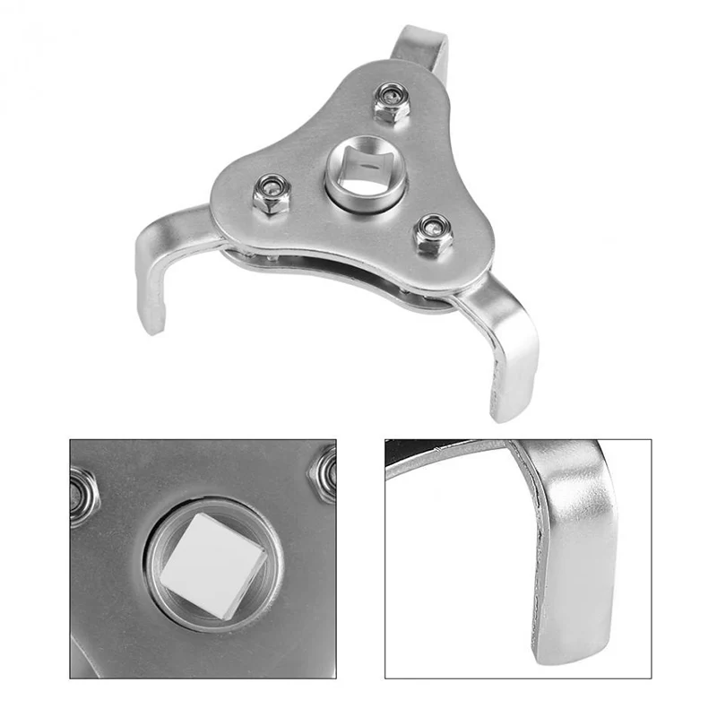 Auto Adjustable Two Way Oil Filter Wrench Tool with 3 Jaw Remover Tool for Cars Trucks Repair  60-120mm New