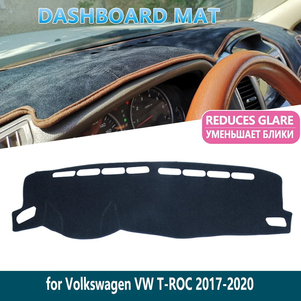 

Противоскользящий коврик для Volkswagen VW T-Roc 2017 2018 2019 2020, коврик для приборной панели, крышка, накладка, Внутренний солнцезащитный козырек, приборная панель, автомобильные аксессуары