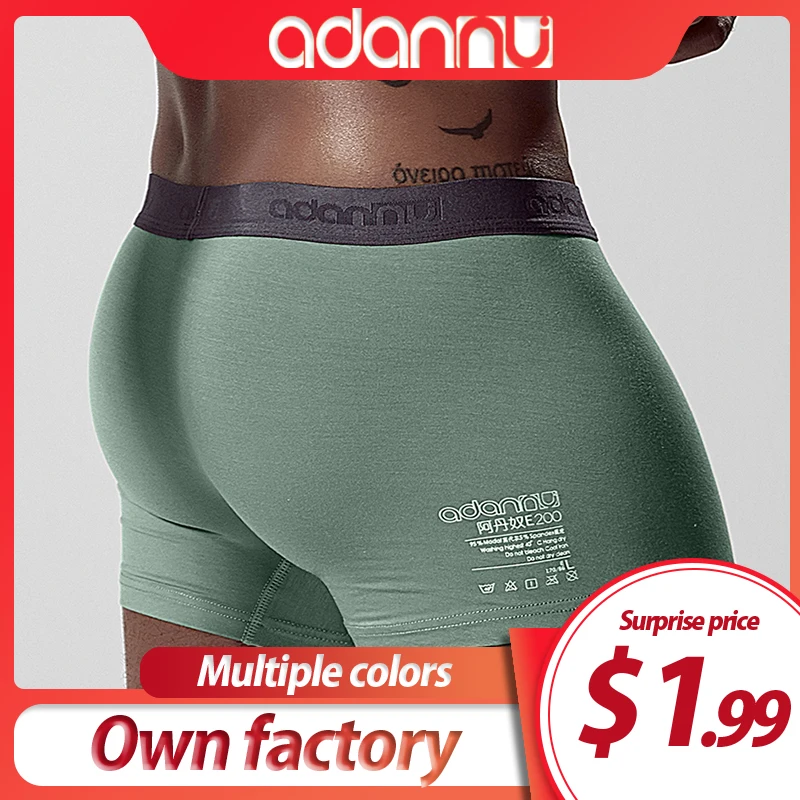 ADANNU Brand Male Underwear Men Boxers Modal Breathable Comfortable Underpants Quick Dry Men Boxers Shorts Cueca Male Panties