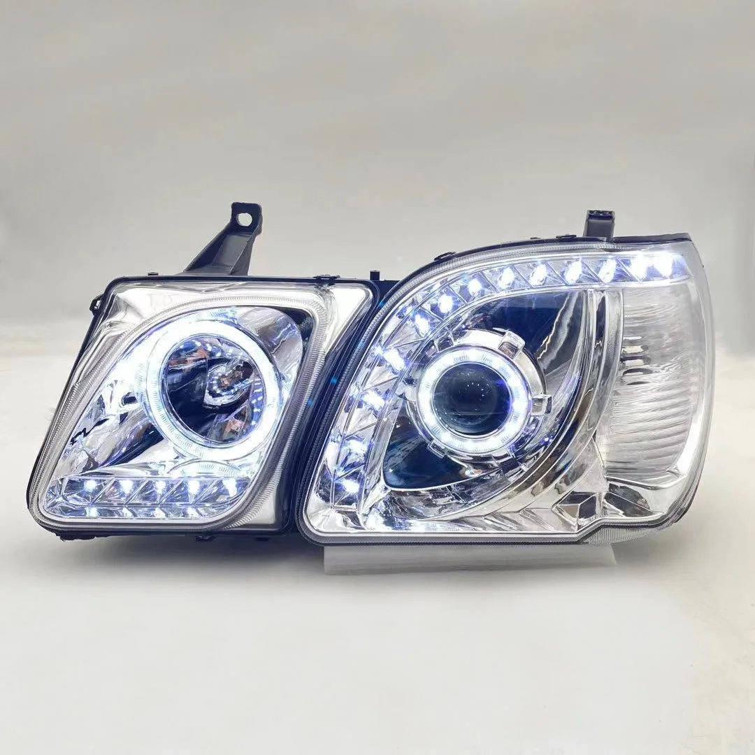 

LED Head Lamps For Lexus LX470 2003-07 Angel eye LED daytime running light Bi lens xenon headlight Auto Accessories 2pcs