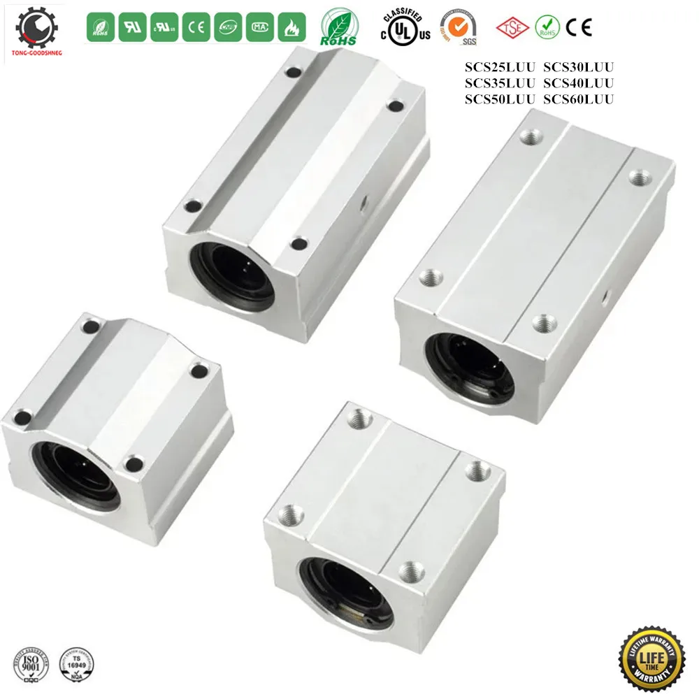 Extra Long Aluminum Linear Motion Ball Bearing Slide Unit Bushing Bearing Slide,Block for SCS25-35LUU 3D Printer Parts