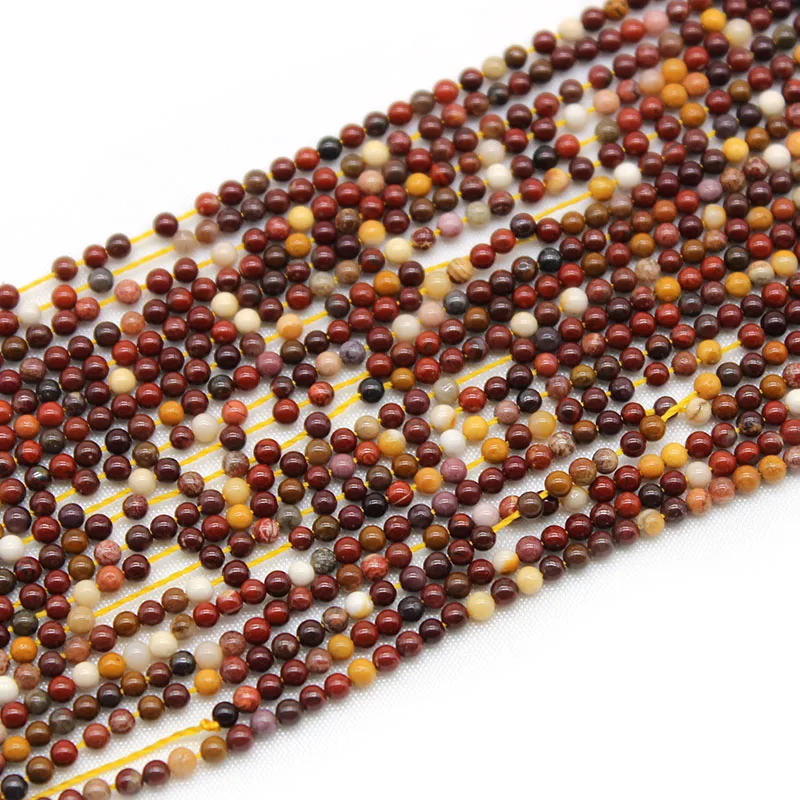 Mookaite – perles rondes en pierre jaune d'œuf naturel, en vrac, accessoires pour la fabrication de bijoux, Bracelet, 15 ''2-3mm