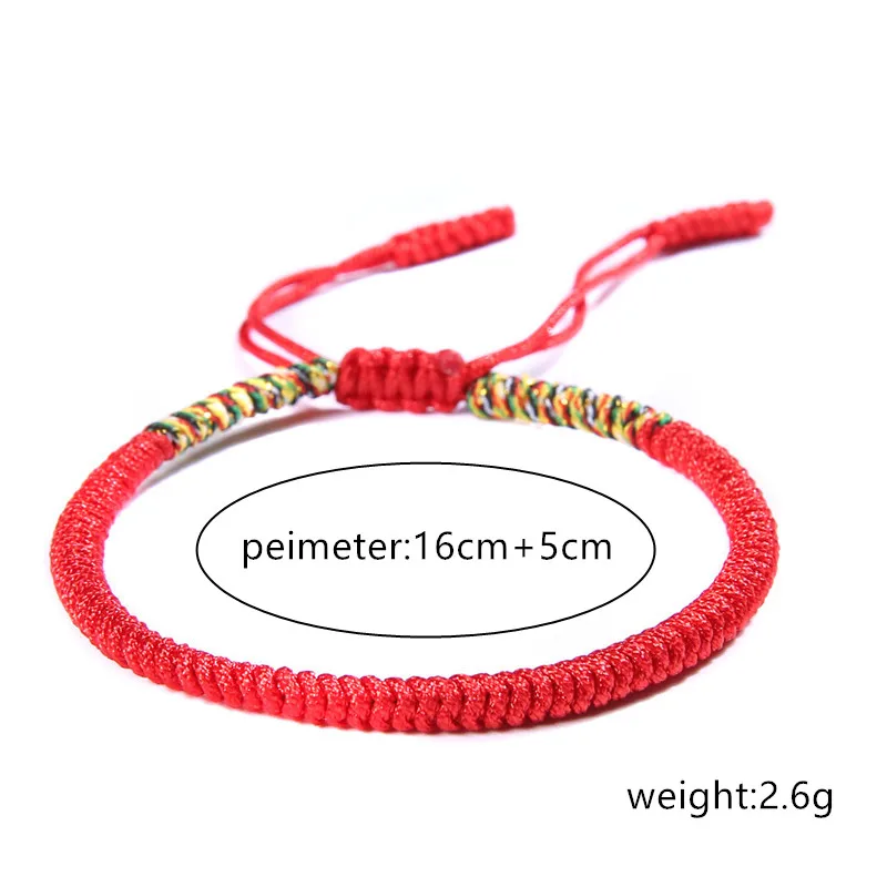 Multicolor Thread Bracelet Tibetan Buddhism Love Lucky Charm Tibetan  Bracelets & Bangles For Women Men Handmade knot Rope