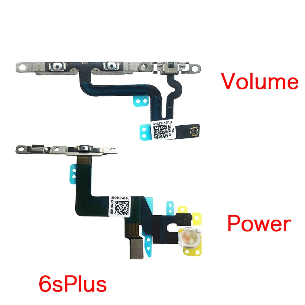 Power และ Volume Flex สำหรับ iPhone 6 6P 6S Plus ปุ่มปิดเสียงเงียบ Flex พร้อม Bracket เปลี่ยน