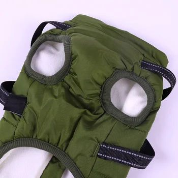 Winter Dog Clothes For Small Dogs Warm Fleece Large Dog Jacket Waterproof Pet Coat With Harness Chihuahua labrador Clothing 5
