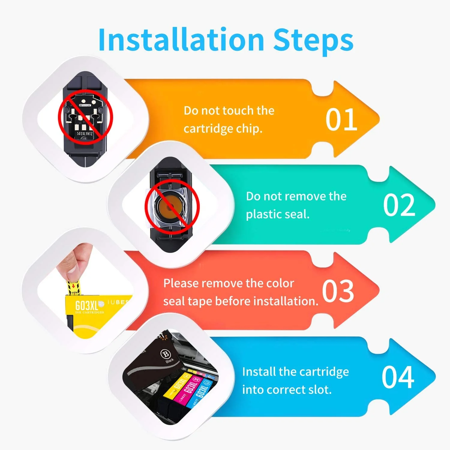 T603XL 603XL para Epson Expression XP-2100 XP-2105 XP-3100 XP-3105 XP-4100 XP-4105 WorkForce WF-2850DWF WF-2835DWF WF-2830DW