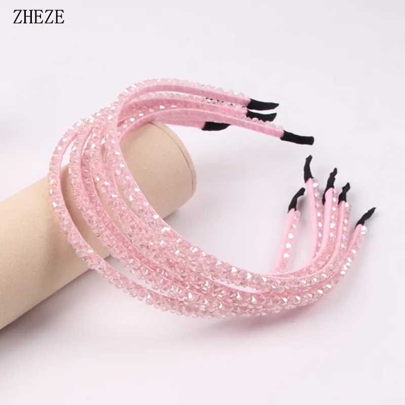 

10Pcs/Set Trendy Rhinestone Hairband For Girl Chic Glitter Headband Women Festival Party Daily DIY Hair Accessories Femme