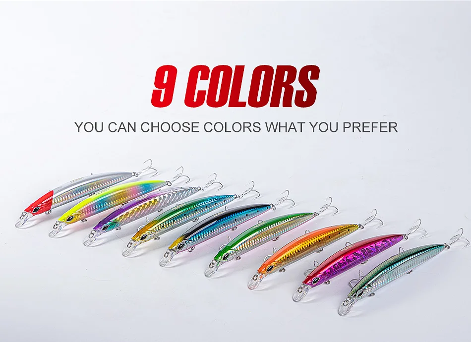 NOEBY Schwimmender Minnow-Köder 130mm 23g Weitwurf-Jerkbait Harter Köder für Wolfsbarsch Salzwasser-Angeln – Detail 5