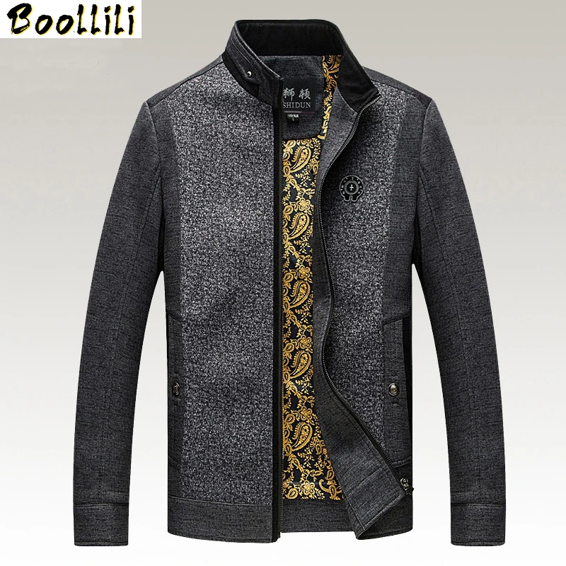 

Men's Jackets Boollili Hot Sale Autumn Casual Men Jacket Brand Clothing Patchwork Jacket Stand Collar Plus Size 3XL