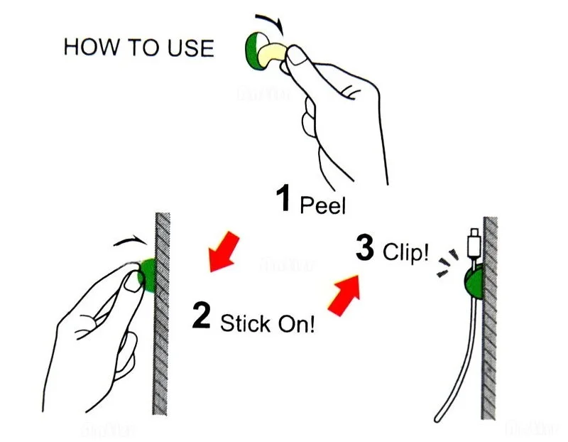 ลวด 2020 ใหม่สาย Winder หูฟัง Office Management Organizer ลวด Self-กาวโต๊ะผู้ถือสายเคเบิลคลิป 3 สล็อต