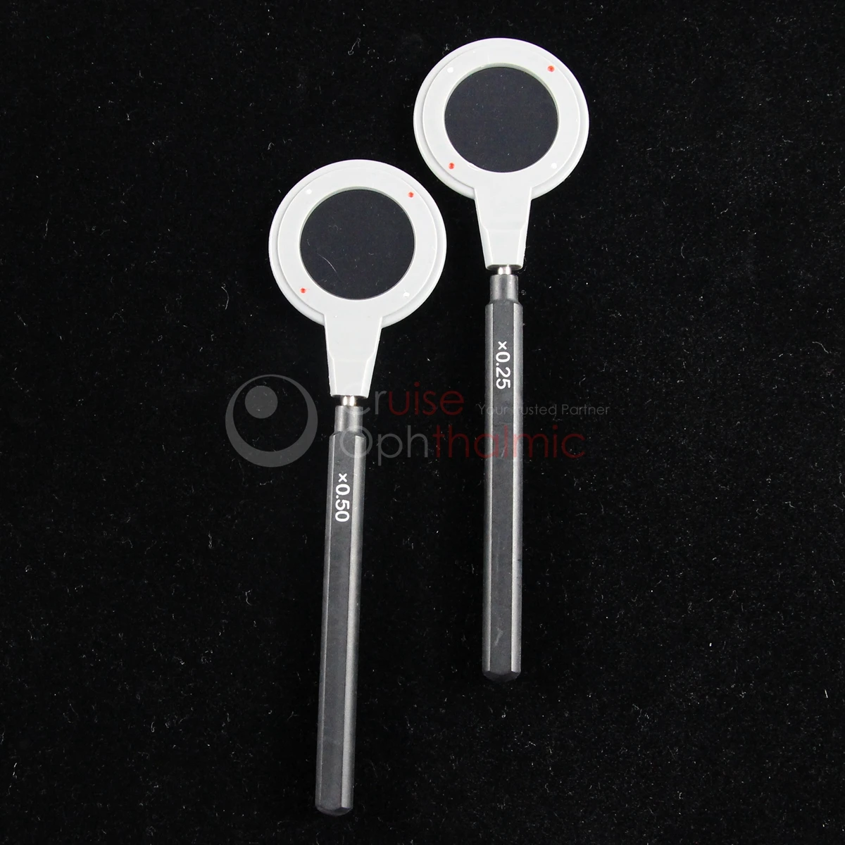 Premium Optometric Jackson Cross Cylinder Robber Handle With 4 Dots Direction Pole 0.25 and 0.50 2 pcs Leather Pocket