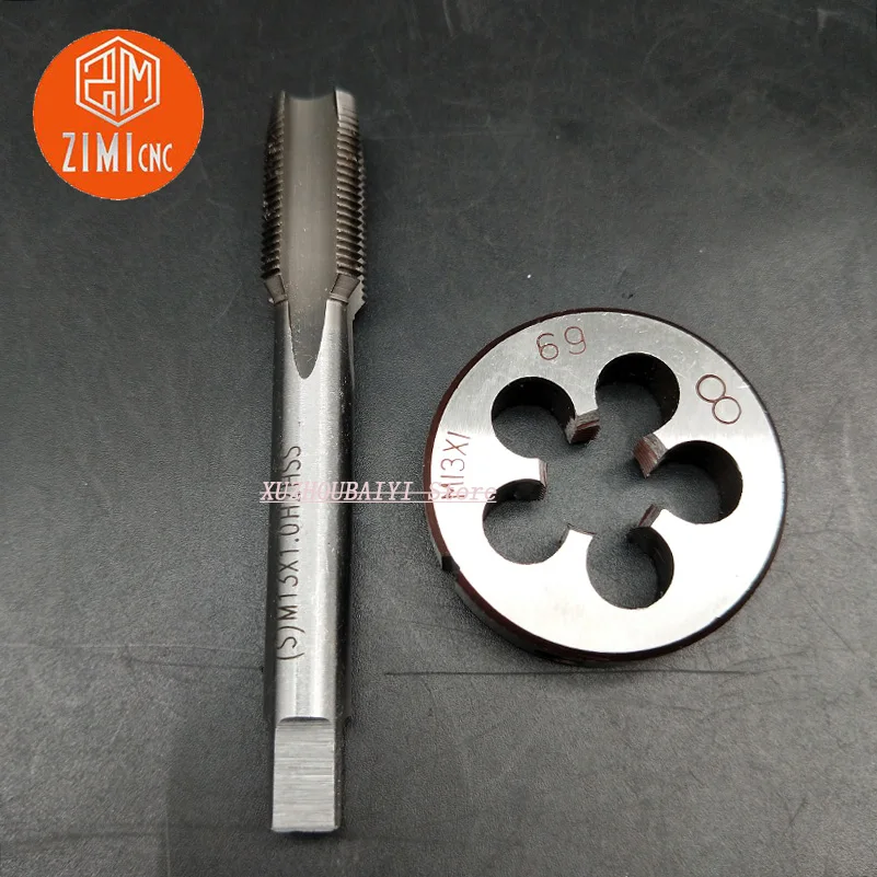 M8 M9 gewinde durchmesser standard maschine tap runde sterben hand tool set HSS 0,5 0,75 1,0 1,25 gewinde pitch tippen rund tippen