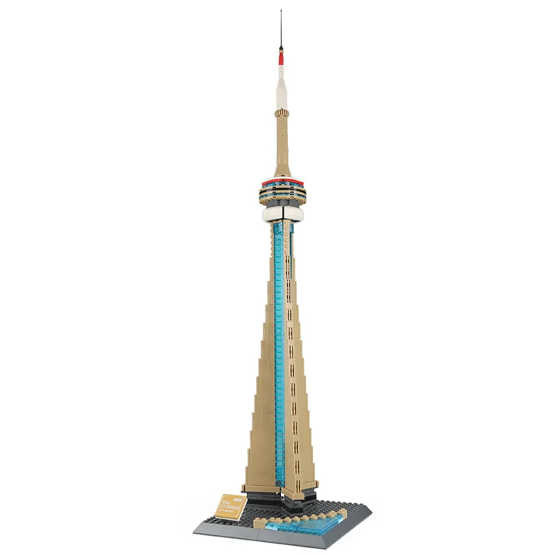 Set di blocchi di architettura della Torre Nazionale di Toronto - Kit modello classico di mattoni della città per bambini Regalo di compleanno per bambini