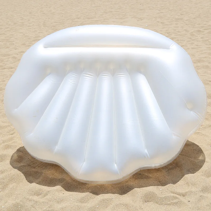 Flutuador de piscina inflável gigante, concha com pérola, tábua de Vieira concha, espreguiçadeira com ar aquático, novo design, verão, 170cm, 2022