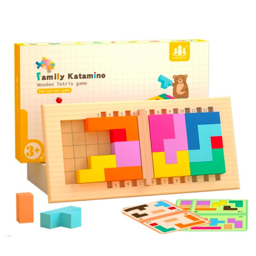 Kinderen beste multifunctionele houten puzzel Russisch blok Montessori bord VS speltafel interactieve spellen verjaardagsjongen cadeau